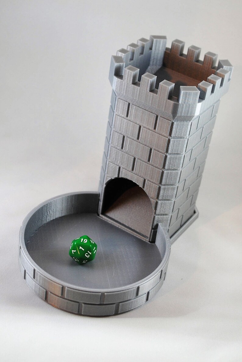 Portable Dice Tower Roller With Tray & Lid Tabletop Gaming Etsy
