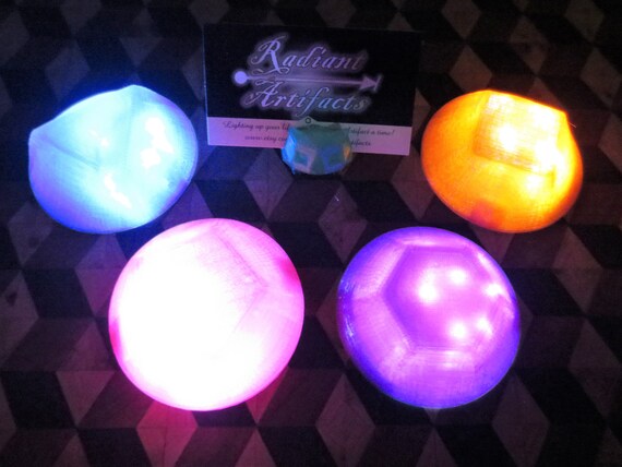 Steven Universe LED GEM, Wearable Glow Light Up Crystal Prop Amethyst Spinel Heart Rose Quartz Pearl Diamond, Cosplay, Costume, Halloween