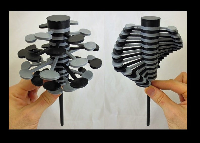 Playable Art Helicone Spinning Interactive Kinetic Display Executive Office Desk Toy Fidget Spinner Modern