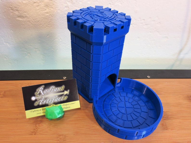 Portable Dice Tower Roller With Tray & Lid Tabletop Gaming Etsy