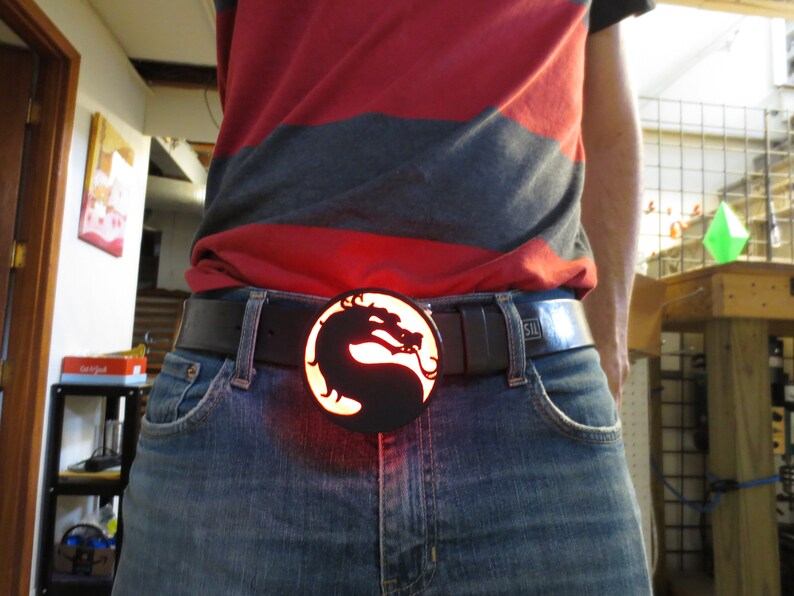 LED Medallion Wearable as Belt Buckle Necklace Strapon Etsy