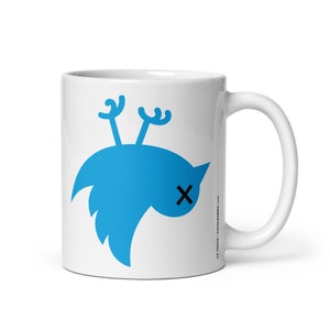 Twitter Parody Taza blanca brillante