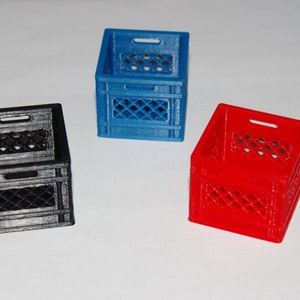 Miniature Milk Crates 3d printed