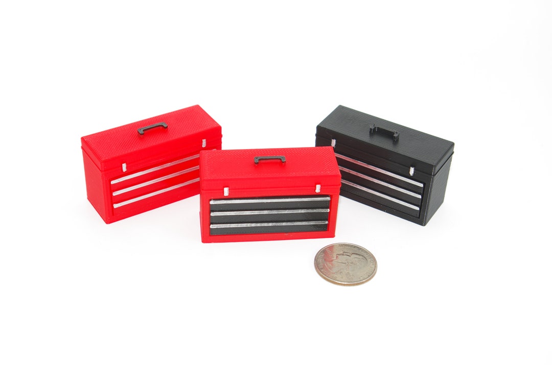 Miniature Tool Box With Simulated Drawers Etsy