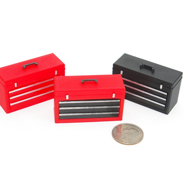 Miniature Tool Box with simulated drawers