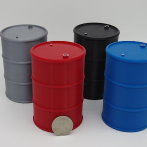 Miniature 3d Printed 55 Gallon Drums