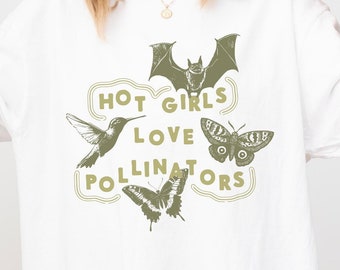 Pollinators Comfort Colors T-Shirt: Butterfly & Moth Botanical Tee