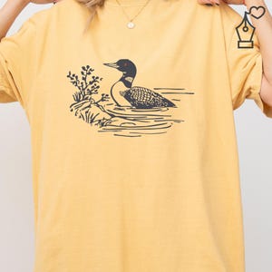 Comfort Colors Loon Shirt Bird Graphic Tee Nature Inspired Loon Shirt Casual Loon Tee Unisex Crewneck Bird Lover Shirt Wildlife Graphic Tee Ornithology Gift Tee Birdwatcher Outfit Casual Wear Shirt Lake Bird Graphic Tee Outdoor Bird Shirt Nature Lover Gift Shirt