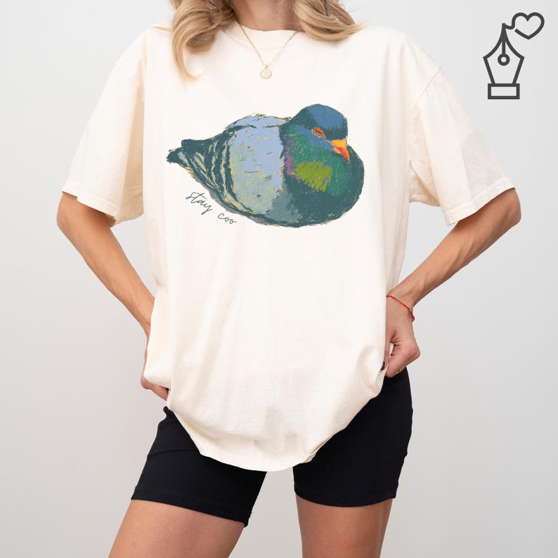 Stay Coo Pigeon Shirt Pigeons Gift Tee Comfort Colors Tshirt image 6