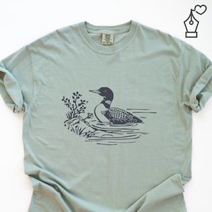 Comfort Colors Loon Shirt Bird Graphic Tee Nature Inspired Loon Shirt Casual Loon Tee Unisex Crewneck Bird Lover Shirt Wildlife Graphic Tee Ornithology Gift Tee Birdwatcher Outfit Casual Wear Shirt Lake Bird Graphic Tee Outdoor Bird Shirt Nature Lover Gift Shirt