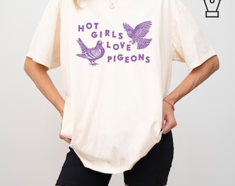 Camiseta "Chicas Guapas Aman las Palomas" de Comfort Colors, Regalo de Camiseta de Palomas