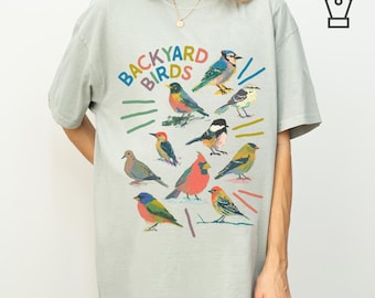 Hinterhof Vögel Birder Komfort Farben TShirt Vogeluhr Tee Natur Liebhaber Outdoor Shirt