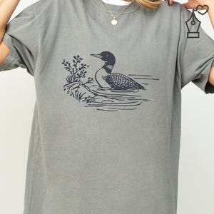 Comfort Colors Loon Shirt Bird Graphic Tee Nature Inspired Loon Shirt Casual Loon Tee Unisex Crewneck Bird Lover Shirt Wildlife Graphic Tee Ornithology Gift Tee Birdwatcher Outfit Casual Wear Shirt Lake Bird Graphic Tee Outdoor Bird Shirt Nature Lover Gift Shirt