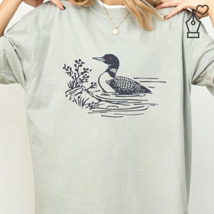 Comfort Colors Loon Shirt Bird Graphic Tee Nature Inspired Loon Shirt Casual Loon Tee Unisex Crewneck Bird Lover Shirt Wildlife Graphic Tee Ornithology Gift Tee Birdwatcher Outfit Casual Wear Shirt Lake Bird Graphic Tee Outdoor Bird Shirt Nature Lover Gift Shirt