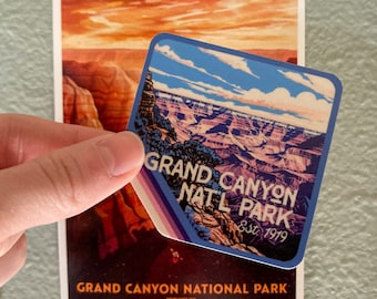 Grand Canyon National Park | Waterproof and UV Resistant Matte Sticker | Outdoor Sticker