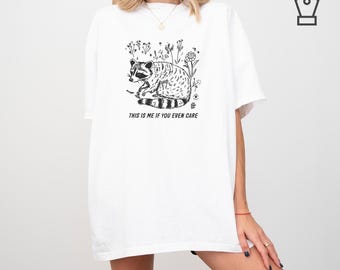 Raccoon TShirt Raccoon Graphic Tee Animal Shirt Comfort Colors Tee
