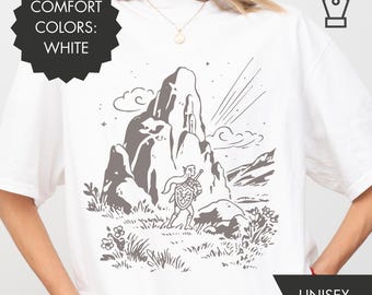 Vintage Legend of Zelda Link Comfort Colors Shirt Retro Gamer Graphic Tee