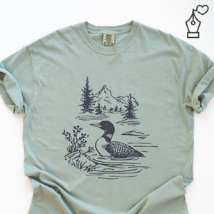Comfort Colors Loon Shirt Bird Graphic Tee Nature Inspired Loon Shirt Casual Loon Tee Unisex Crewneck Bird Lover Shirt Wildlife Graphic Tee Ornithology Gift Tee Birdwatcher Outfit Casual Wear Shirt Lake Bird Graphic Tee Outdoor Bird Shirt Nature Lover Gift Shirt