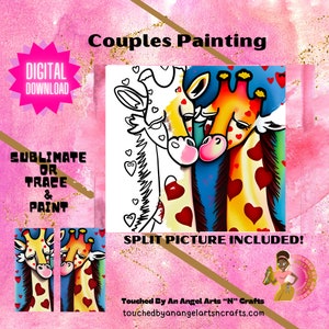 DIY Paint Party/ Pre-drawn /Outline Canvas /Adult Painting / Paint & Sip, DIY Paint Party / Pre-Sketched / Art Party/ Coloring Pag