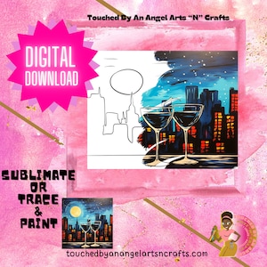 DIY Paint Party/ Pre-drawn /Outline Canvas /Adult Painting / Paint & Sip, DIY Paint Party / Pre-Sketched / Art Party/ Coloring Page