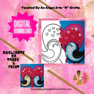 DIY Paint Party/ Pre-drawn /Outline Canvas /Adult Painting / Paint & Sip, DIY Paint Party / Pre-Sketched / Art Party/ Coloring Page