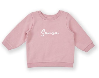 Pink Baby Name Sweater, Name Jumper, Name Gift, Custom Print, Baby Name, Child's Name, Jumper