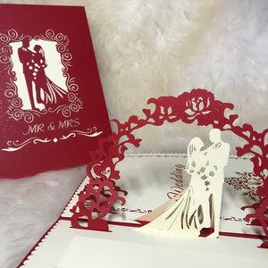 Sweet Wedding/engagement Card, verjaardag kaart, Mother's Day Card, bruiloft, felicitatie Card/Handmand 3D POPUP wenskaarten voor alle gelegenheden