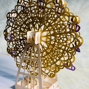 SKY WHEEL/cartão de Ação de Graças, cartão de aniversário, cartão de dia das mães, casamento, cartão de parabéns/cartões pop-up 3D manuais para todas as ocasiões