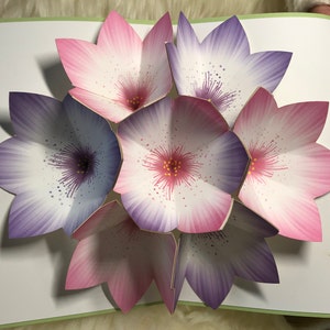 Un montón de flores / tarjeta de San Valentín, tarjeta de cumpleaños, tarjeta del día de la madre, boda, tarjeta de felicitación / tarjetas de felicitación POPUP saludos para todas las ocasiones