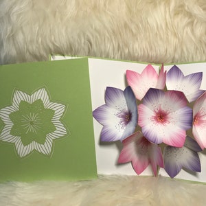 Un ramo de flores / tarjeta de San Valentín, tarjeta de cumpleaños, tarjeta del Día de la Madre, boda, tarjeta de felicitación / tarjetas de felicitación POPUP para todas las ocasiones