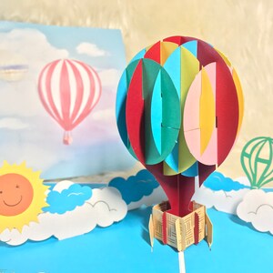 Air chaud Bollon/Saint-Valentin carte, carte d’anniversaire, de Mather jour, mariage, carte de félicitation cravate POPUP cartes de voeux pour toutes les occasions