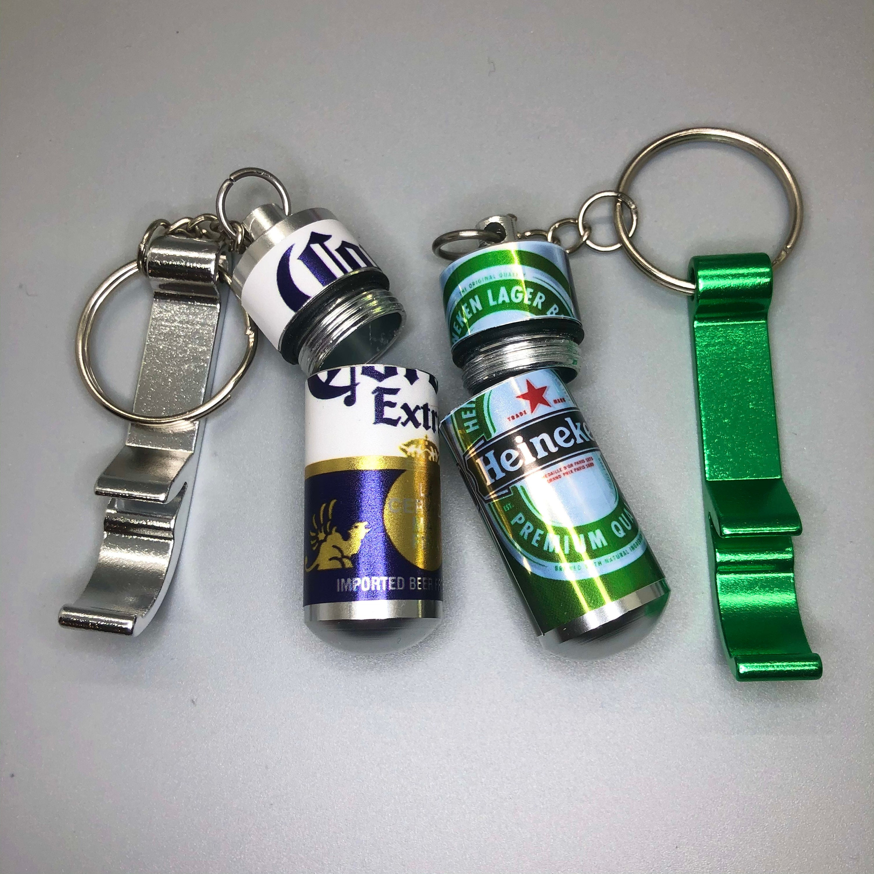Mini Beer Key Chains Pill Box w/ Bottle Opener Mini Food Etsy