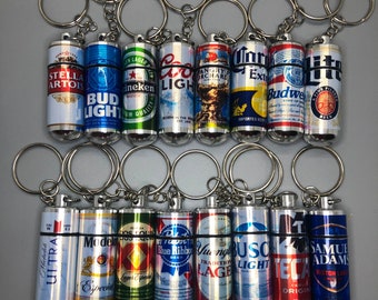 Key Ring Handmade MILLER HIGH LIFE Beer Can Bottle Cap Opener Key Chain