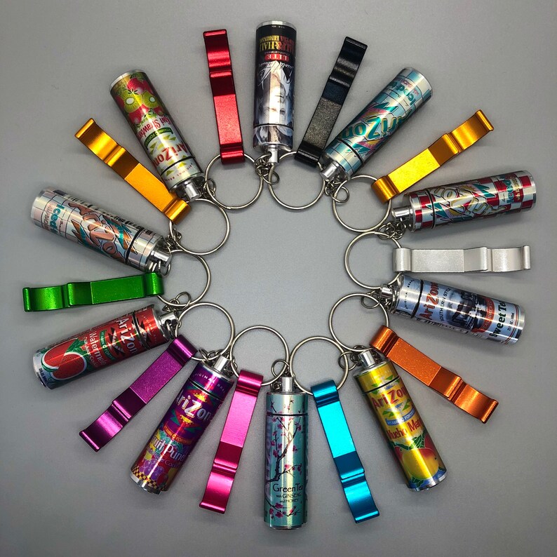Mini Arizona Iced Tea Can Key Chains Pill Box W/ Bottle Etsy