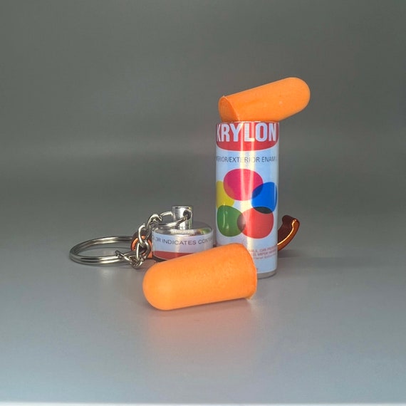 Spray Paint Can Keychain, Fashion Clip, Charm Your Choice of Color