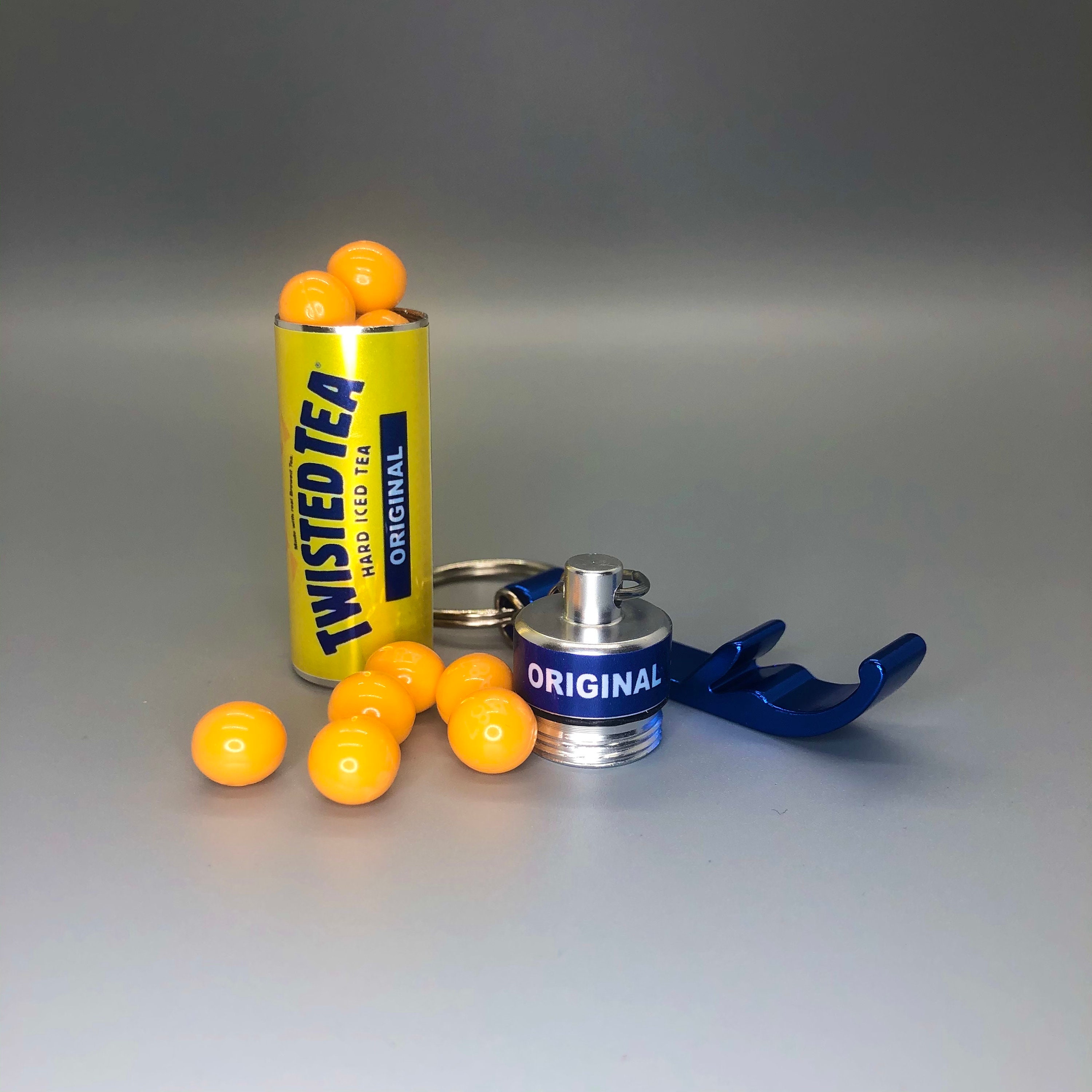 Mini Twisted Tea Key Chain Custom Photo Option Pill Box Etsy