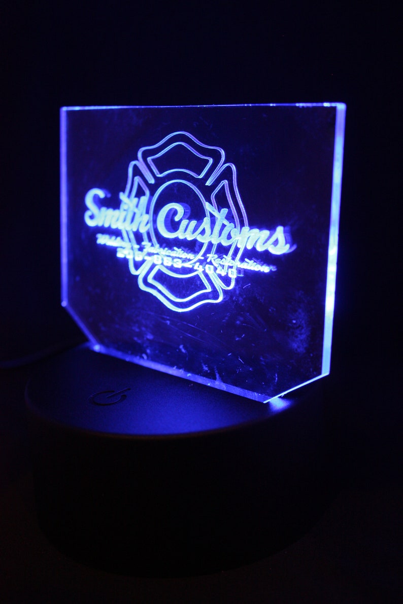 Custom Engraved LED Night Light on Clear Acrylic With USB | Etsy