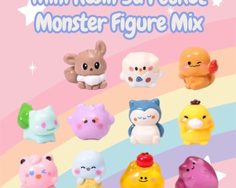 Mini Resin Pocket Monster Figure Mix