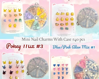 Mini Mix Nail Charms With Case 140 PCS