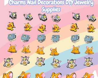 Cat & Mouse Cartoon 3D Nail Charms Nail Decorations DIY Jewelry Supplies