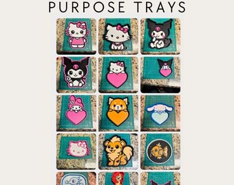 All Purpose Kawaii Style  Trinket Trays (Noted: you will get the deisgn with the number you choose)