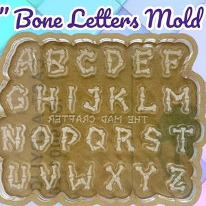 Molde para paletas con letras de hueso de 1"