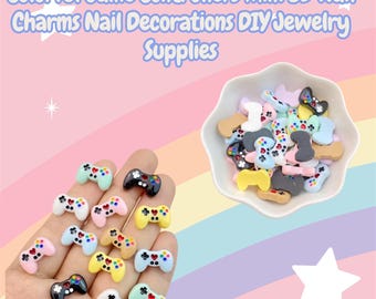 Colorful Game Controllers Mini 3D Nail Charms Nail Decorations DIY Jewelry Supplies