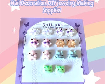 Kawaii Ditto Pokey Resin Charms, Nail Art Nail Deccration. DIY jewelry Making Sopplies