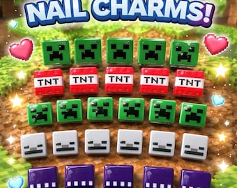 Video Game Mine Craft  Mini Nail Charm Nail Decorations DIY Supplies
