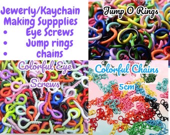 Colorful Jewelry/Keychain Making Supplies