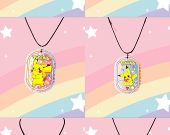 colorful pocket monster necklaces