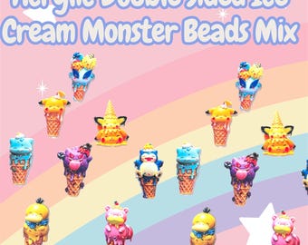 Acrylic Double Soded Ice Cream Monster Mix Beads