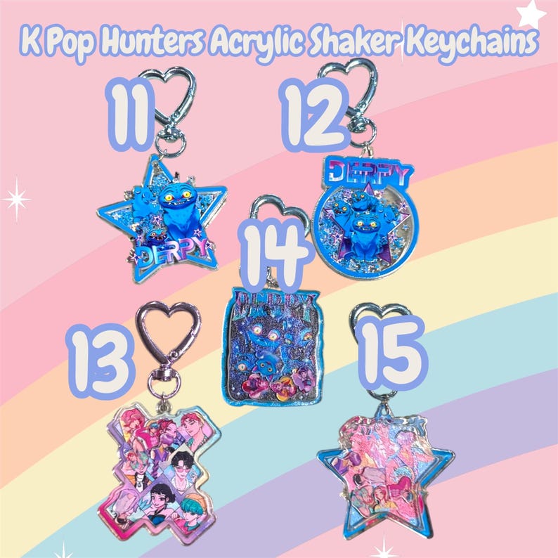 K POP Hunters Girls/boys Shaker Keychains - Etsy