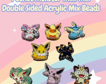 Pocket Monster Mini Mix Double Sided Acrylic Mix Beads